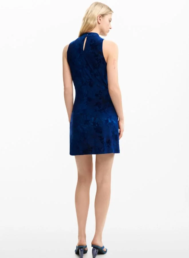 DESIGUAL royal blue Night Garden Dress for Women | Best Price UAE
